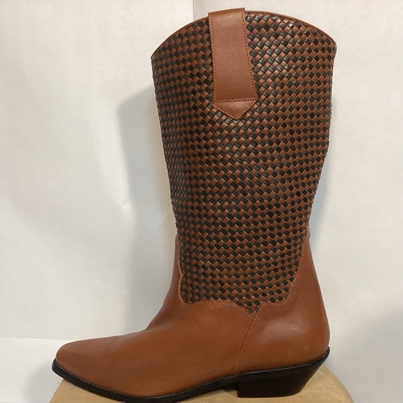 L.L. Bean Dingo Womens Braided Leather Boots size 10 - Picture 6 of 15